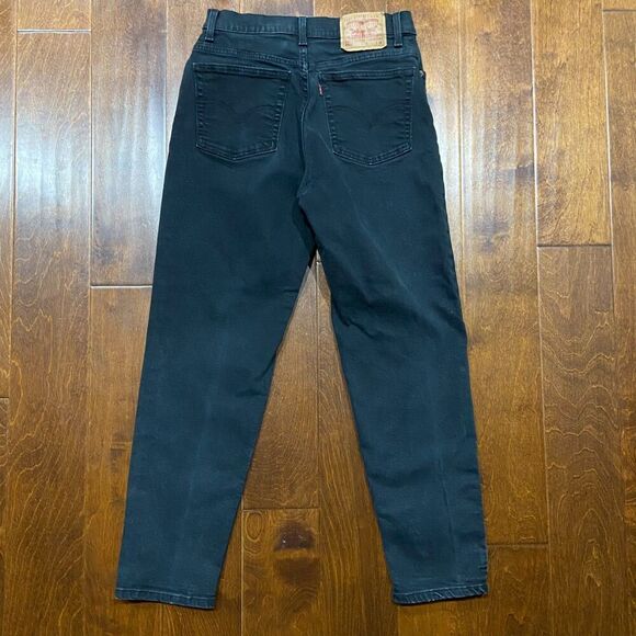 Levi's 550 Relaxed Tapered Vintage Y2K 2001 Black Denim Jeans Women's 12 - Picture 5 of 12